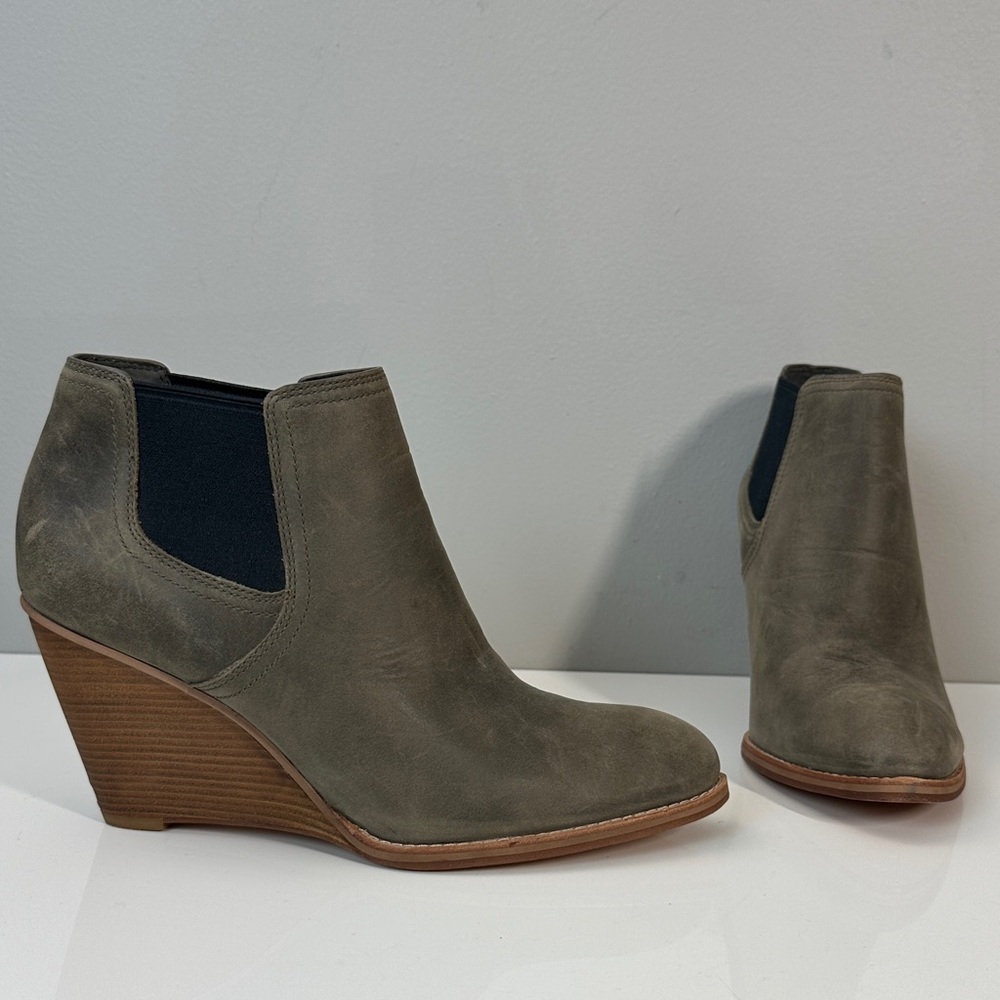 Cole Haan Bathasar Wedge Leather Booties‎ Size 11
